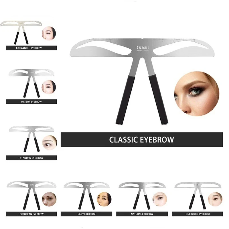 3 точка позиционирования линейка для бровей Трафареты придания формы бровям