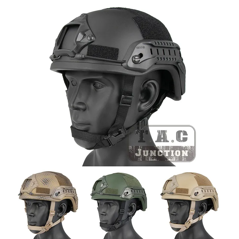 Emerson Tactical ACH ARC MICH 2001 TC-2001 шлем Улучшенный EmersonGear головной защитный с NVG кожухом и боковой рейкой
