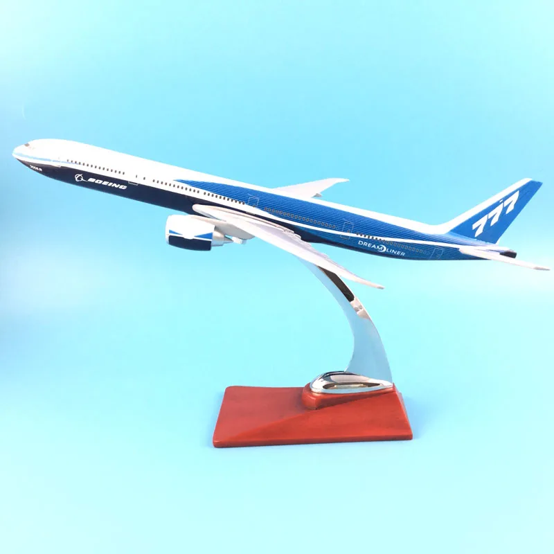 Бесплатная доставка 31 см BOEING LIVERY 777 металлическая основа полимерная модель