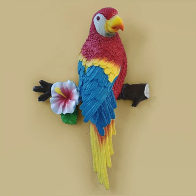 

head Arts Crafts Home head Three-dimensional parrot wall decoration creative European rural household bird Parrot hanging wall