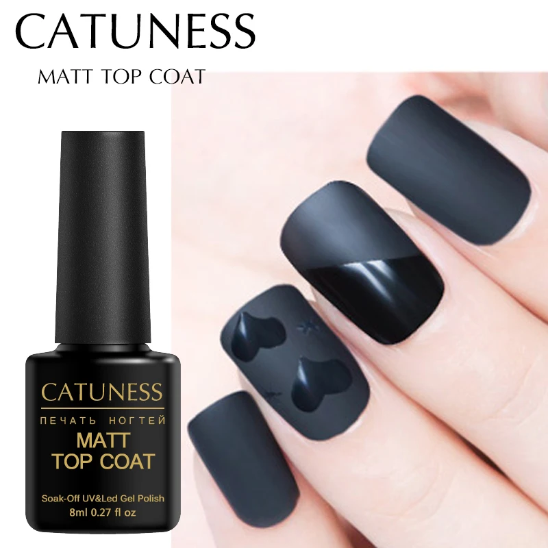 CATUNESS Matt Top Coat 8 мл Uv Led Gel дизайн ногтей UV Lucky Гель для маникюра легкий очистки гель