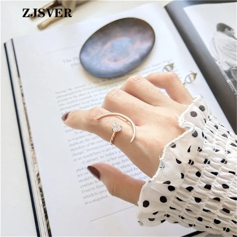 ZJSVER корейские ювелирные изделия кольца из стерлингового серебра 925 золотой