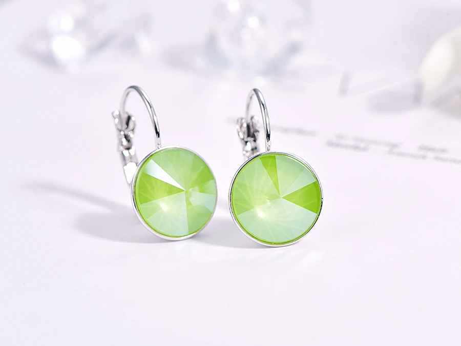 Серьги-гвоздики с кристаллами Swarovski, новые модные круглые женские серьги Bella, вечерние свадебные серьги, ювелирные изделия, подарок для мамы и женщины