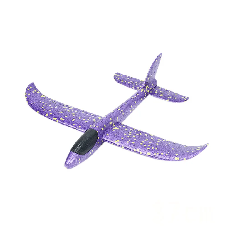 Kids Airplane Glider 48CM Foam Plane Hand Throw Flying Aeroplane Colorful Outdoor Sports Fun Toys TY0373|Вертолеты самолеты