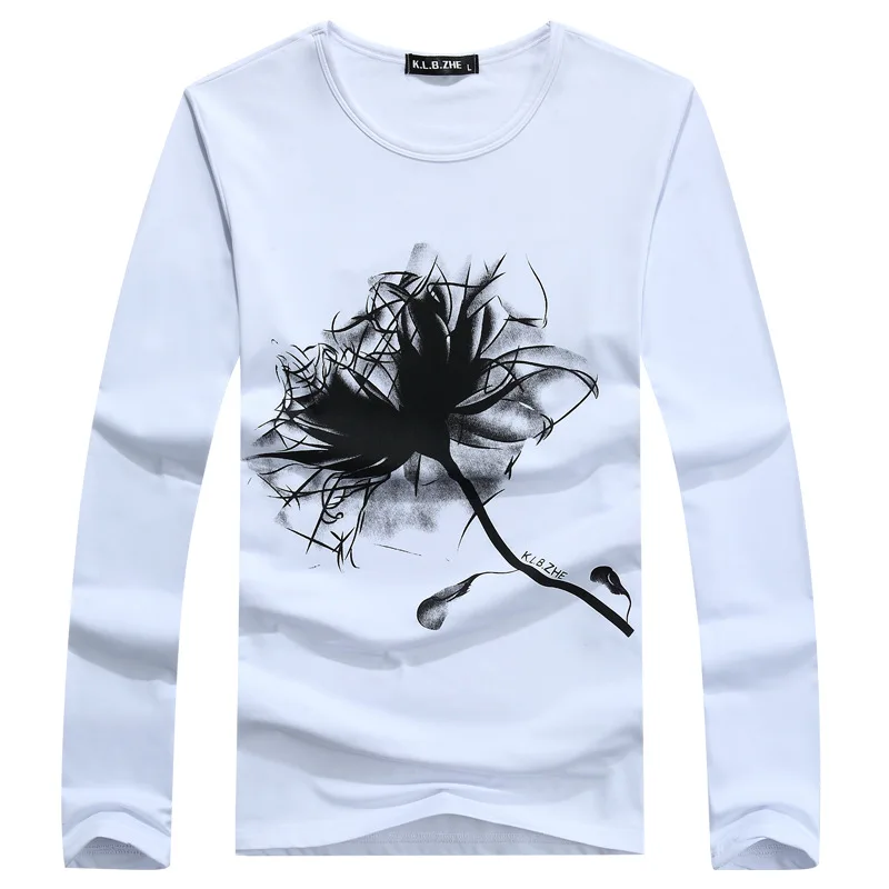 

New trend The of youth men men's T-shirt cotton long sleeved Korean slim 30