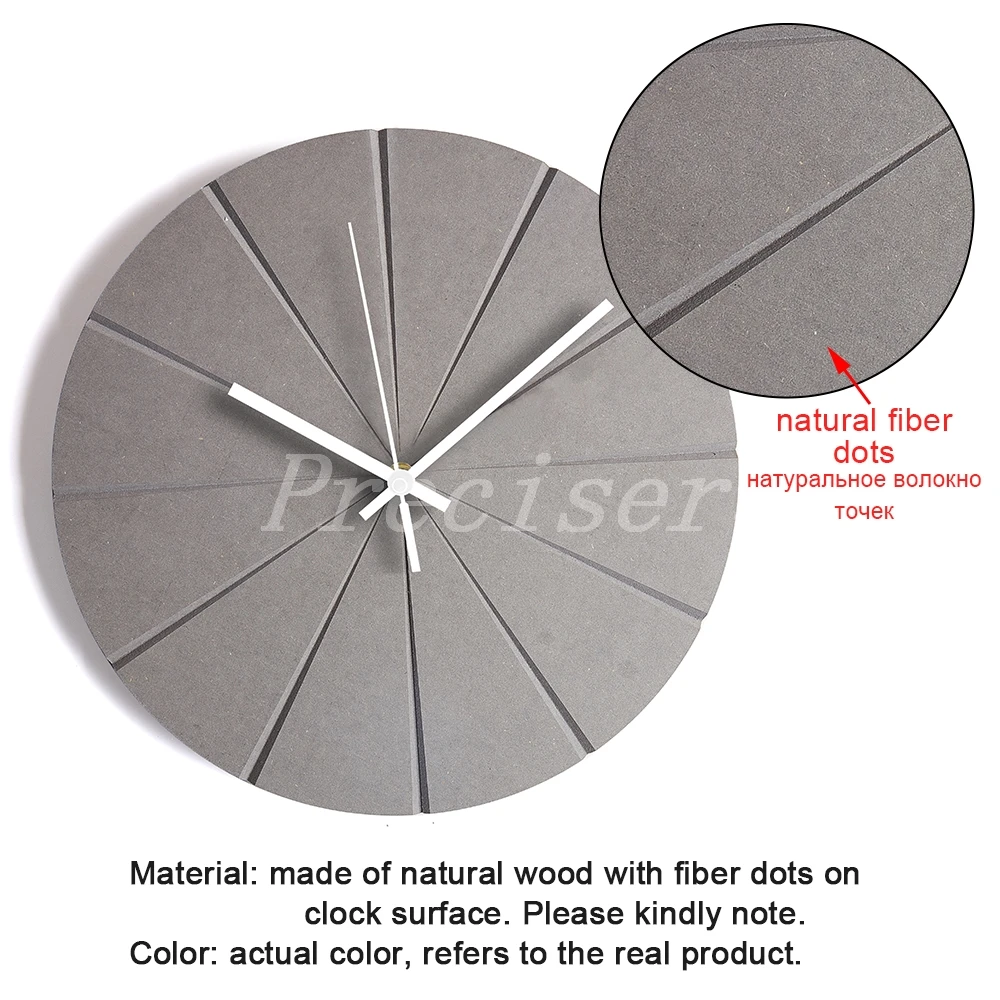 

Fashionable Wooden Wall Clocks Modern Design Handmade Hanging Wall Clocks Silent Europe Circular Decorative Clock Home Decor