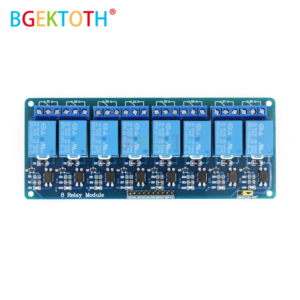 1 шт. 8-канальная плата релейного модуля для Ard PIC AVR MCU DSP ARM Electronic 5 В 12 24 по лучшей