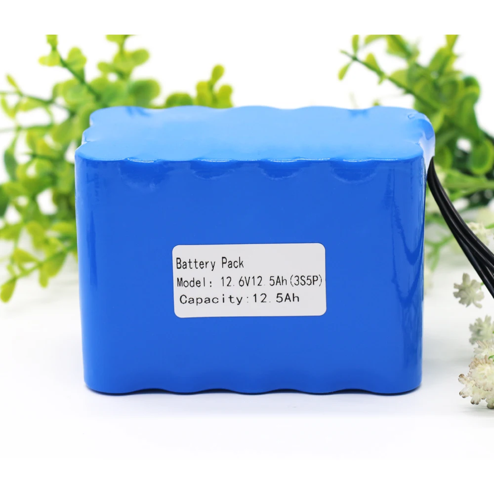 KLUOSI 3S5P 12V аккумулятор 12500mAh 11 1 V/12 6 V литиевая батарея с 25A балансом BMS для