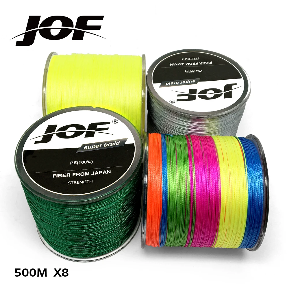 JOF 2018 500 м 8 нитей плетеная леска 22 31 39 43 52 61 78LB многонитевая рыболовная