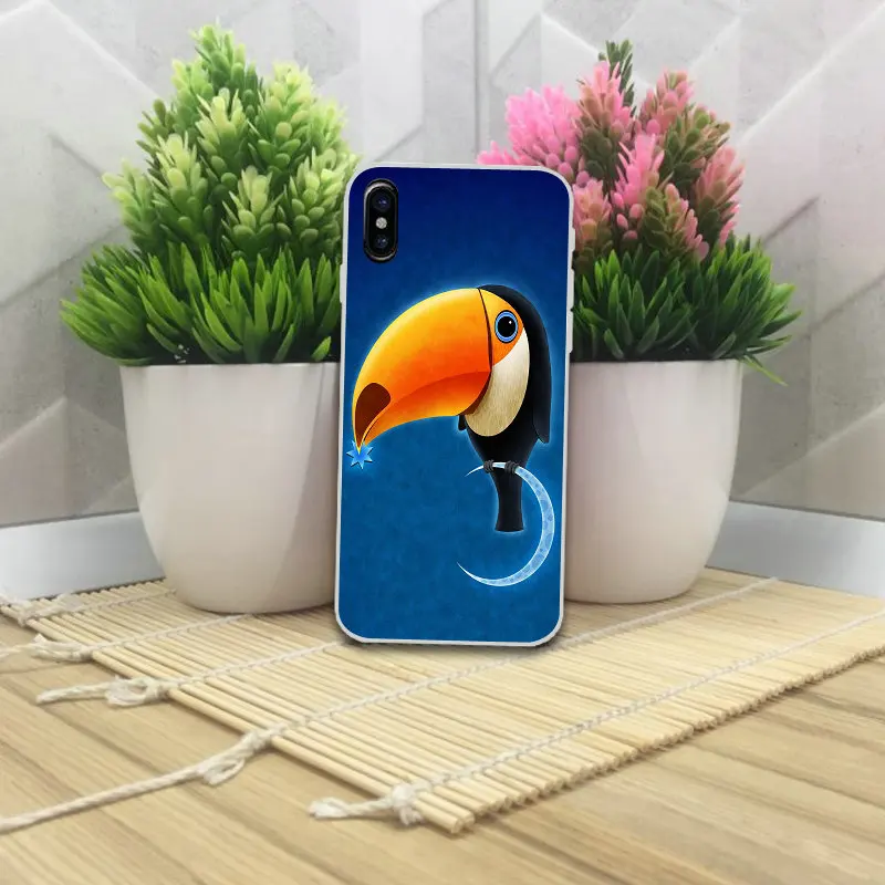 Мягкие ТПУ Силиконовые телефонные чехлы с рисунком птиц для iPhone 4 мобильный