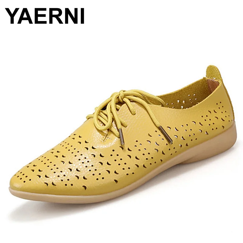 

Туфли YAERNI женские из натуральной кожи, дышащие криперы на мягкой подошве, повседневная обувь на плоской подошве, весна-лето 2021