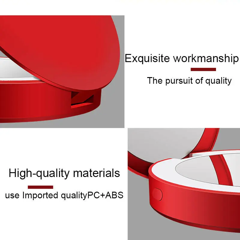 Портативное круглое мини зеркало для макияжа со светодиодсветильник кой|Зеркала