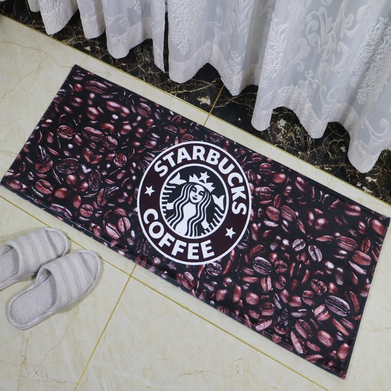 Новый качественный фланелевый коврик для ног с логотипом бренда фото-ковер