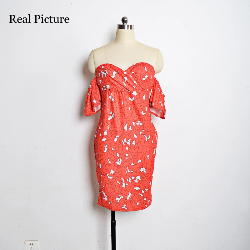 2018 Summer Dresses Boho Off Shoulder Dress Strapless Bandage Backless Robe Femme Red Mini Floral Sexy Party | Женская одежда