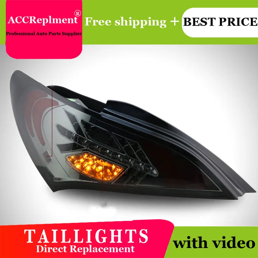 

2PCS Car Styling for Hyundai Coupe Taillights 09-12 for Coupe LED Tail Lamp+Turn Signal+Brake+Reverse LED light