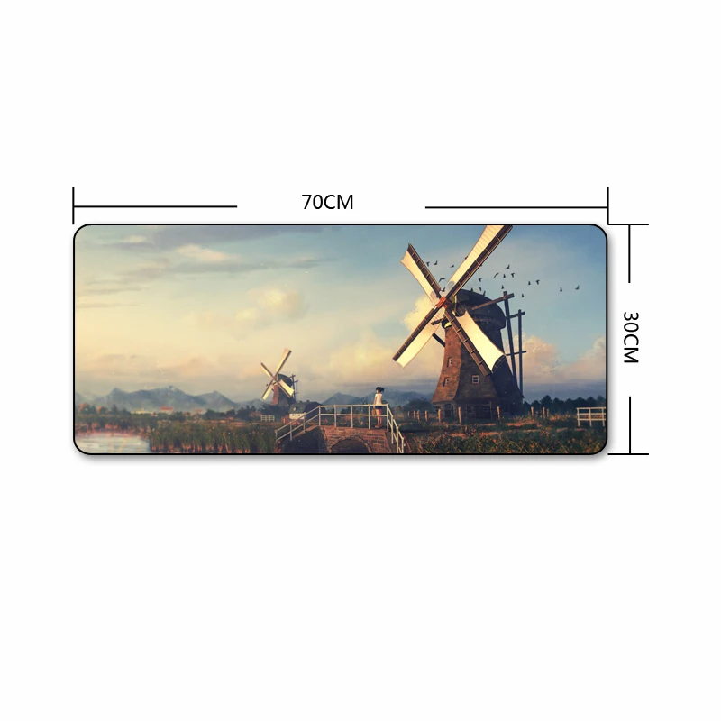 FFFAS 70X30cm mouse pad Windmill in Holland HD picture quality Notebook computer PC Keyboard and mats Non-slip washable XL | Компьютеры и