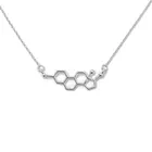 Женский гормон эстроген ожерелье с дизайном молекула научная медсестра химическая формула серотонин допамин кофеин ожерелья с молекулярной цепочкой