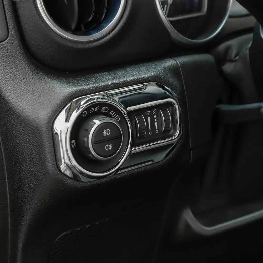 Новая хромированная задняя крышка для переключателя Jeep Wrangler JL 2018|Лепнина