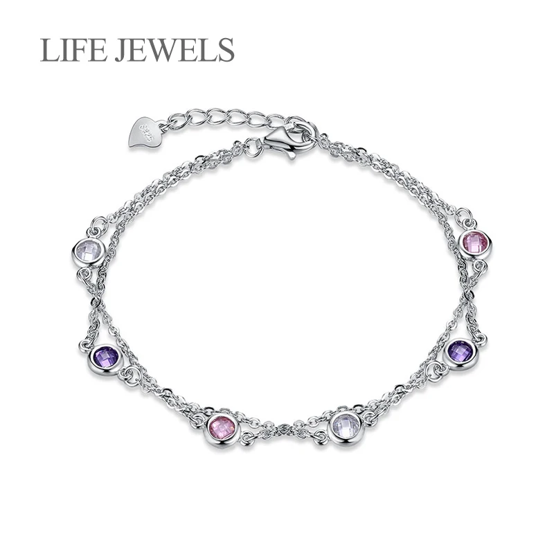

Authentic 100% 925 Sterling Silver Zircon Bracelet Charm l Women Luxury Sterling Silver Valentine's Day Gift Jewelry 18094