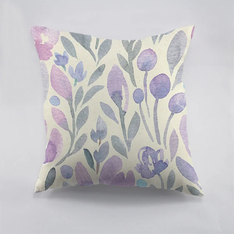 Акварельная живопись красивые цветы декоративная подушка для дивана крышка