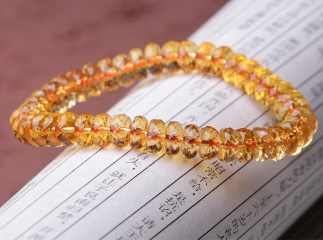 Браслеты из натурального желтого золота 8 мм|crystal stretch bracelet|bead braceletstretch bracelet |