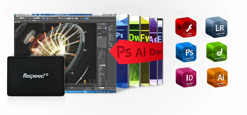 Faspeed SSD, 128 ГБ, 512 ГБ, 640 Гб, 720 ГБ, 360 гб, 2,5 ГБ, SATA3, Внутренний твердотельный диск для 1 ТБ, 2 ТБ, HD HDD, настольный ноутбук