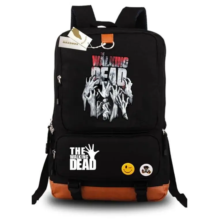 Аниме Ходячие мертвецы модные популярные холщовые сумки на плечо рюкзак зомби