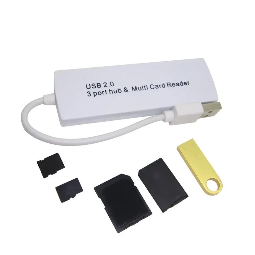 Новый USB 2 0 устройство для чтения карт памяти SD MMC MS Duo Micro M2 адаптер Usb l0803