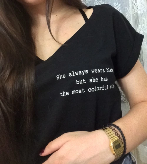 Женская футболка с надписью she always Wear|Футболки| |