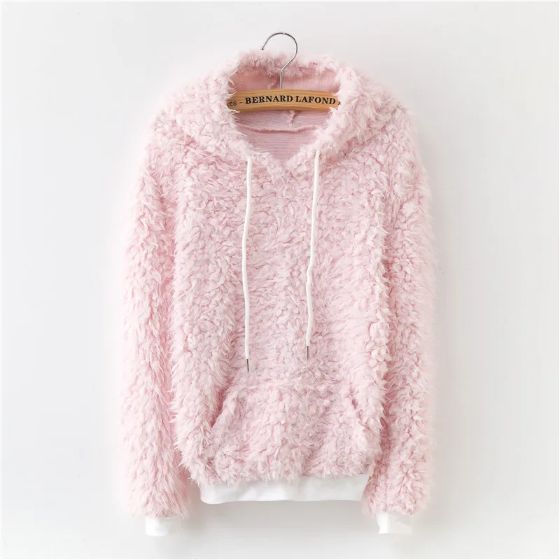 2018 Women's New Candy-colored Sweet Hoodie Fashion Autumn and Winter Long Sleeve Loose Casual Sweatshirt Ms. Tops M-XXL | Женская