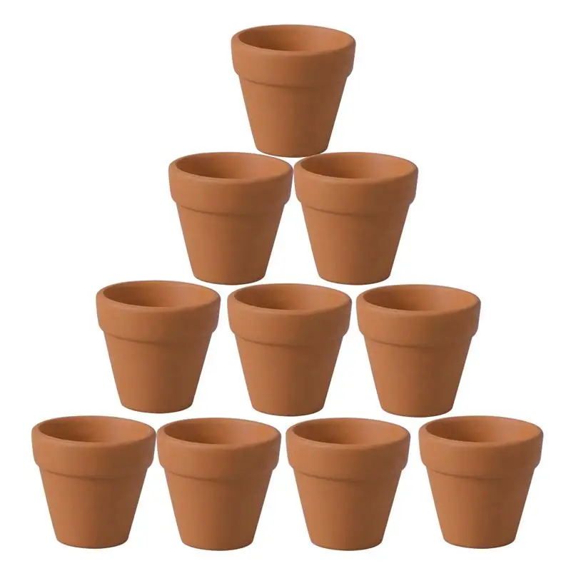 10Pcs 4.5x4cm Small Mini Terracotta Pot Clay Ceramic Pottery Planter Cactus Flower Pots Succulent Nursery |