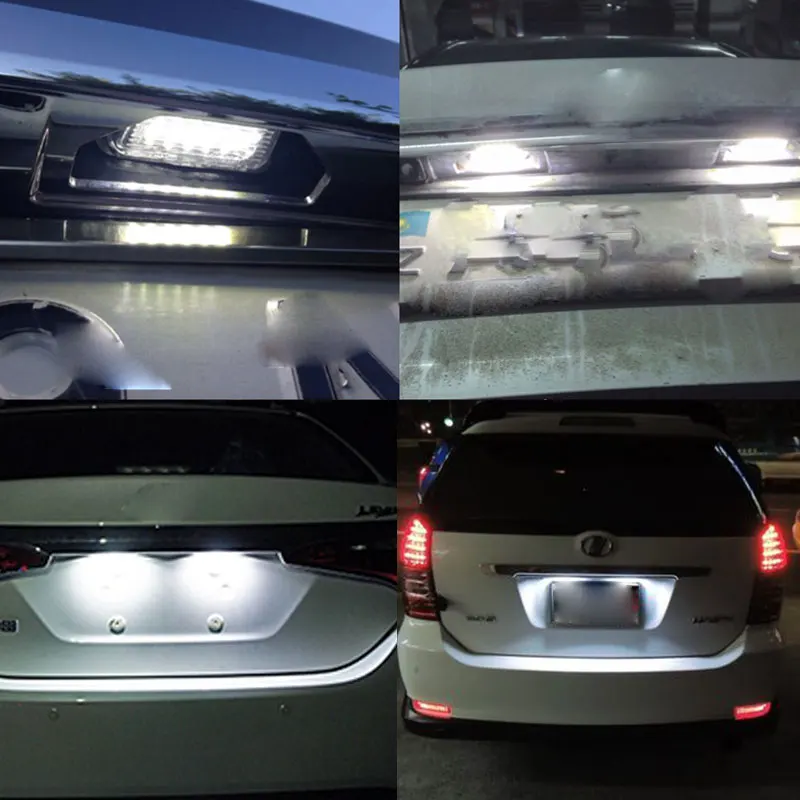 2 шт. Белый светодиодный номерной знак светильник лампочки Canbus для Toyota Yaris/Vitz Camry