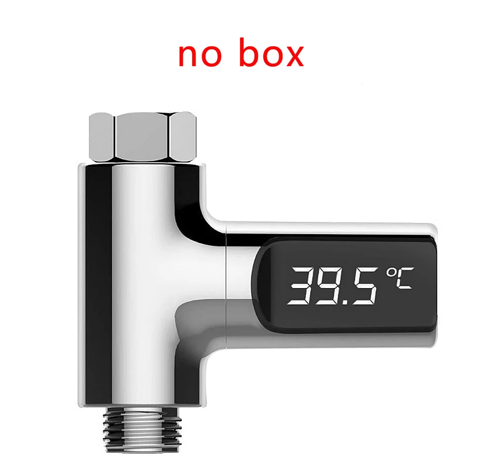 no box Светодиодный термометр для душа с дисплеем, светодиодный бытовой водный термометр для душа, измеритель температуры воды ER753 - Цвет: no box