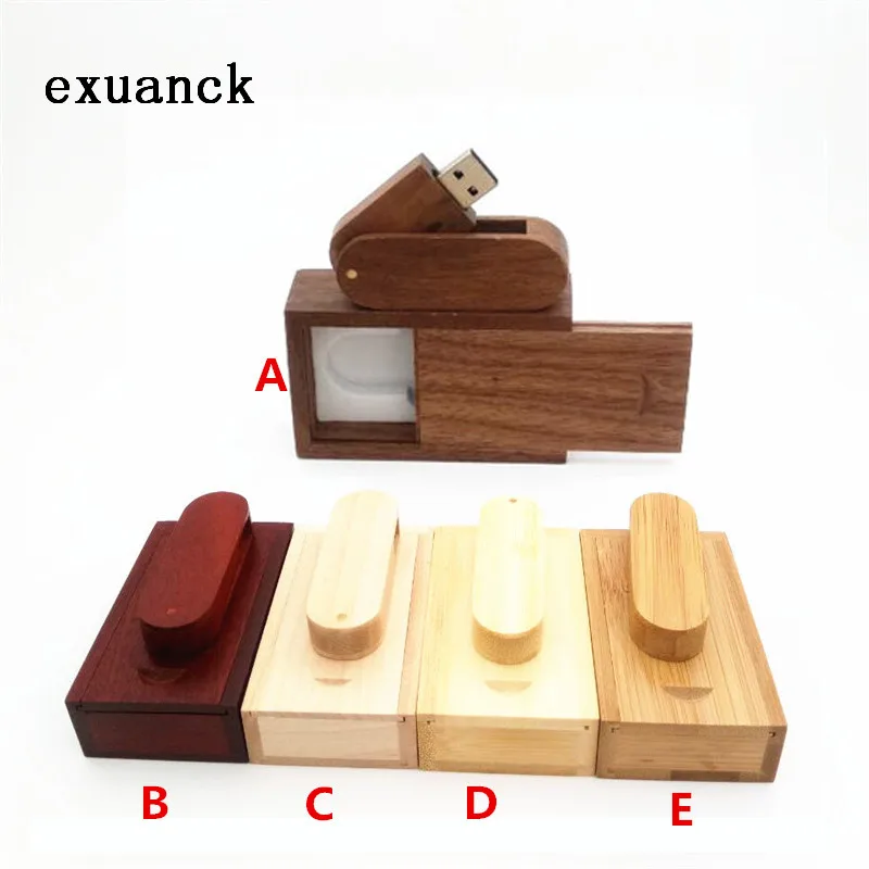 Деревянный usb флеш-накопитель exuanck с логотипом компании на заказ 4-64 Гб