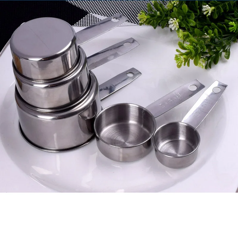 5 шт./компл. набор измерительных чашек из нержавеющей стали кухонные взвешивающие