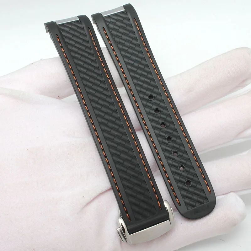 2 Подходит для O-mega Hippocampus 300 силиконовые часы с 20mmAT150 м Вселенная морской резиновый ремешок Бабочка Пряжка для мужчин - Цвет ремешка: 2
