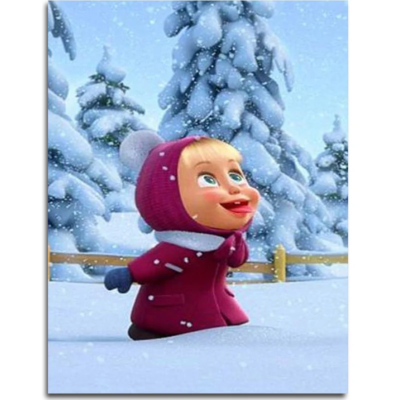 DIY Алмазная вышивка мультфильм Девушка Картина Вышивка крестом Martha наборы для