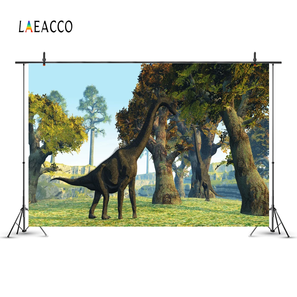 Laeacco Park Jurassic Dinosaur Forest Baby Party Photography Backgrounds Customized Photographic Backdrops For Photo Studio | Электроника