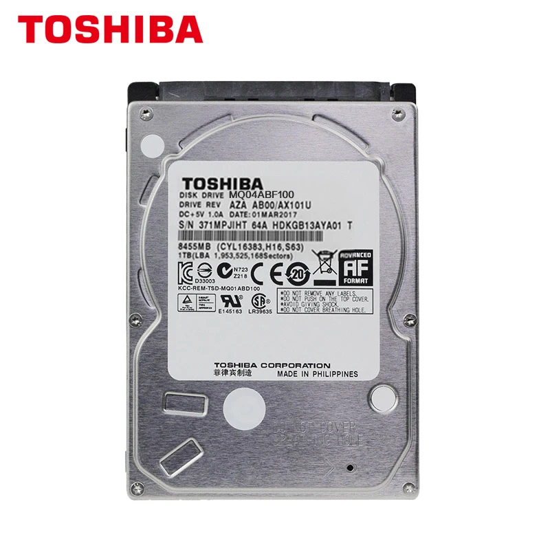 Жесткий Диск TOSHIBA для ноутбука 1 ТБ жесткий диск HDD 1000 ГБ 2 5 дюйма 7 мм толщина