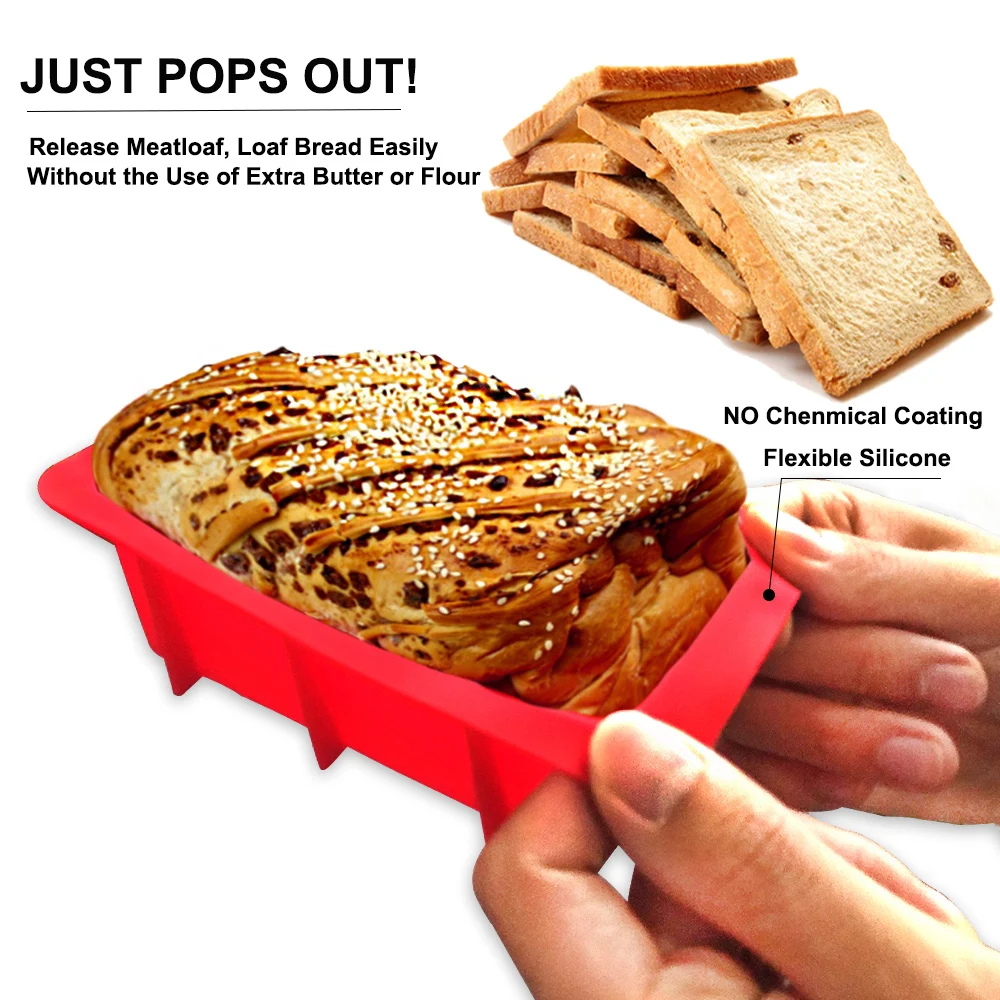 WALFOS новая Силиконовая прямоугольная форма для выпечки хлеба буханка торта