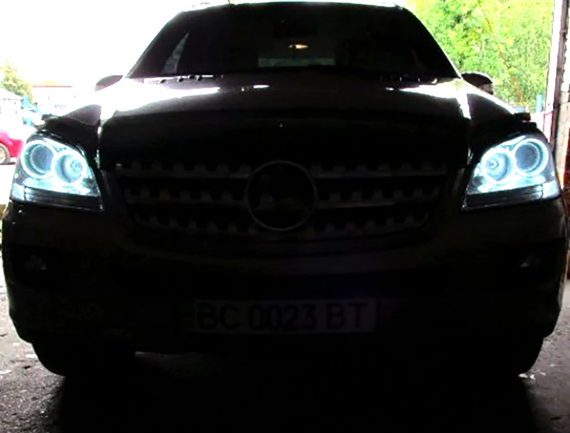 Для Mercedes Benz M класса W164 ML320 ML350 ML500 ML63 AMG 2006 2007 многоцветный светодиодный Ангельские