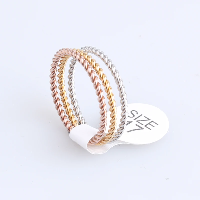 Модные кольца SlimThree с цветами из пеньки 316L нержавеющей стали для мужчин и женщин
