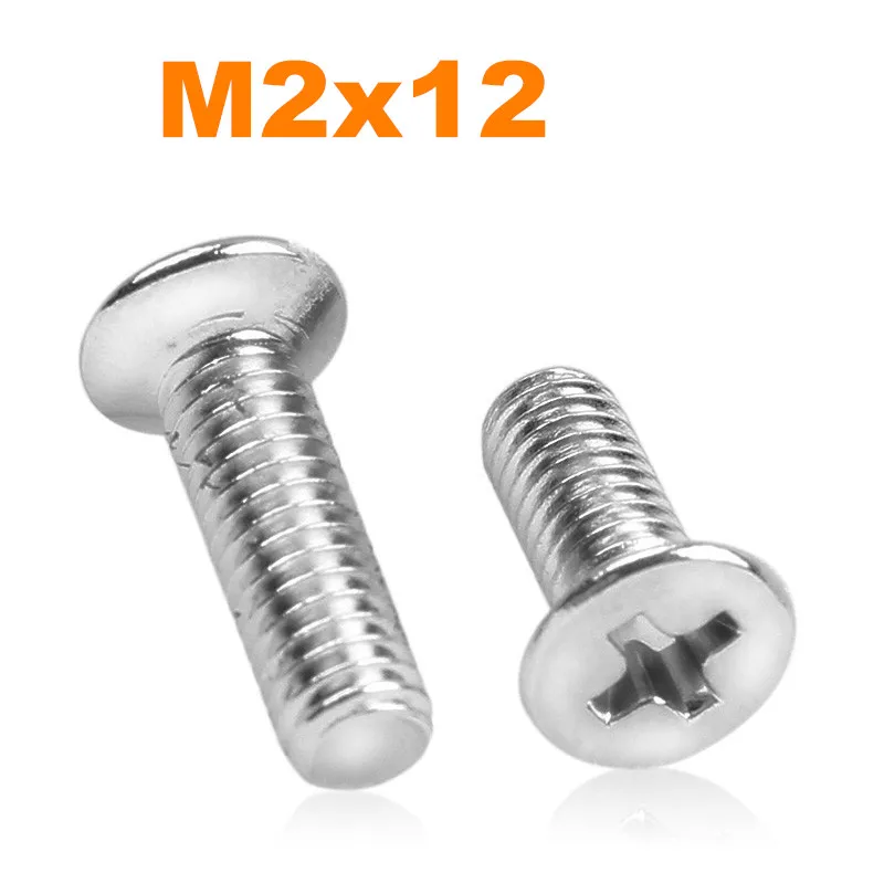 

1000pcs/lot M2*12 Countersunk head philips micro machine screw nickel plated or black zinc KM