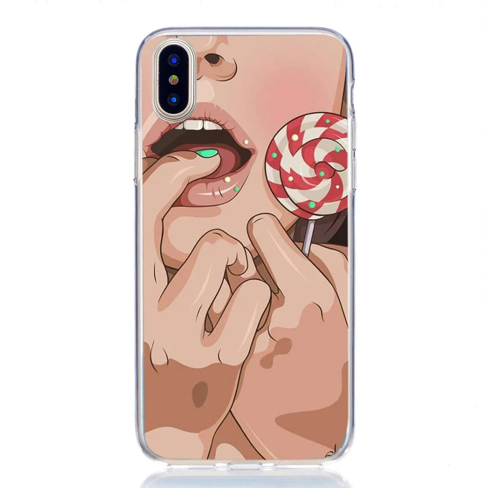 Чехол для iphone x xs xr max 6 6s 7 8 plus силиконовый мягкий необычный чехол с рисунком