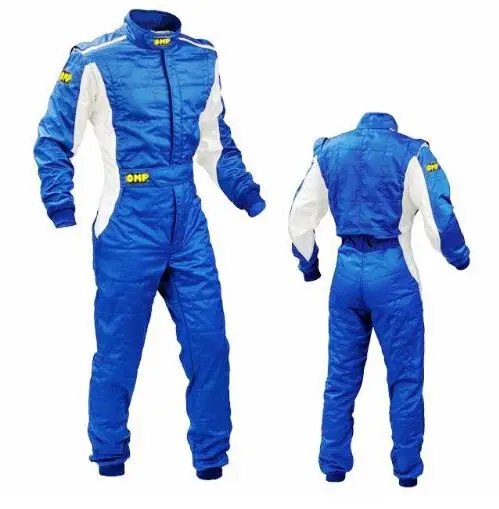 Синий Двухъярусный комбинезон f1 для автомобиля, цельный гоночный костюм, спортивный костюм для kart club drift - Цвет: Синий