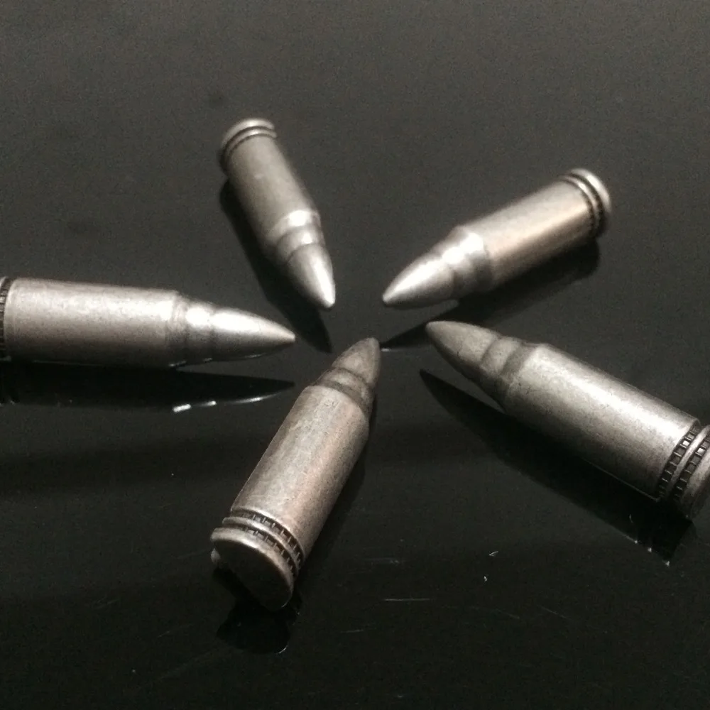 50 шт. 9x36 мм Античные Серебряные пули шпильки Пуля заклепки панк пуля шипы обувь