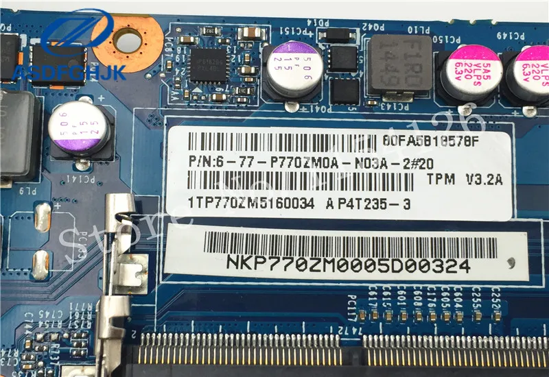 Оригинальная материнская плата для ноутбука CLEVO x799 P771ZM P770ZM 6-71-P7500-d03A 6-77-P770ZM0A-N03A-2 100% проверена и работает.