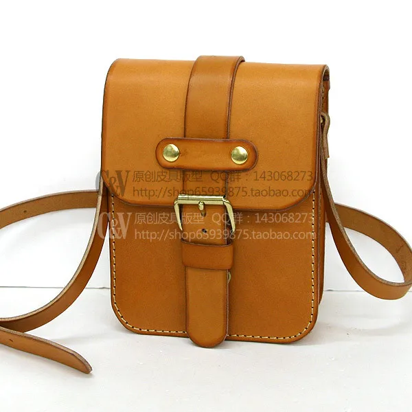 Кожаная мужская сумка-мессенджер сделай сам [B-5060] маленькая Портативная