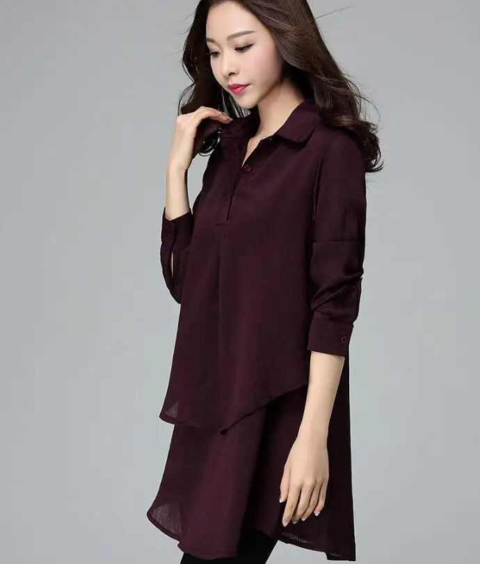 Женская шифоновая блузка с длинным рукавом | одежда