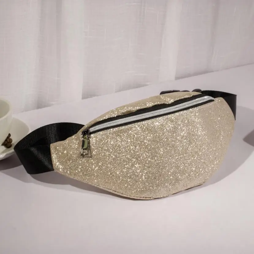 Beige MOLAVE Сумки на пояс модные женские Bling блёстки плечо сумка мессенджер грудь Hasp сумки на пояс маленькие 2018AUG10 - Цвет: Beige
